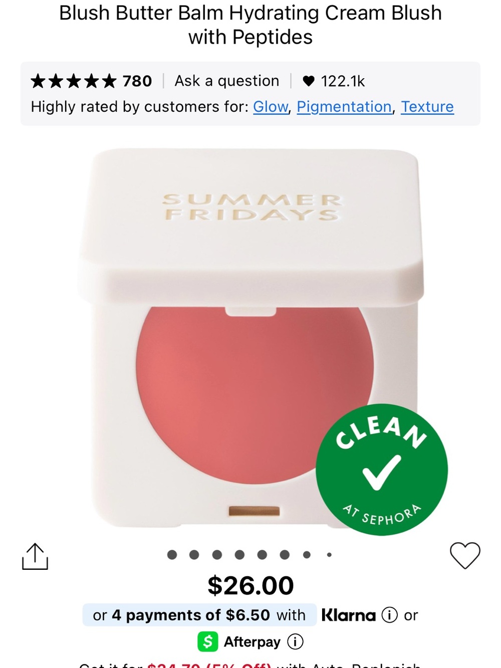 Summer Fridays Cream Blush Butter — Coral Pink